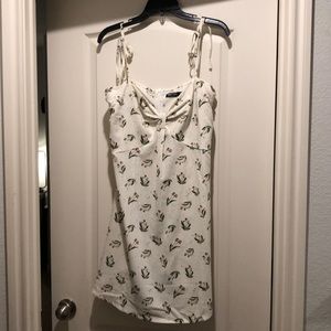 Tie Strap Floral Mini Dress